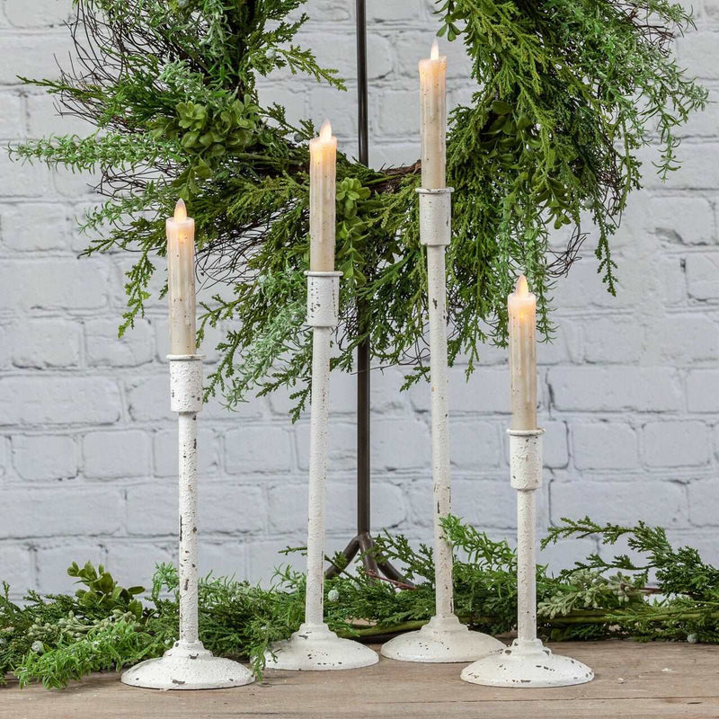 Aged White Candlestick Ragon House