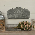Our Happy Place Sign Vintage Floral