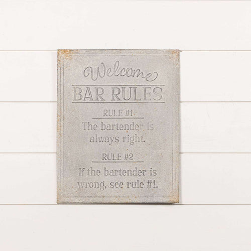 Bar Rules Sign Ragon House