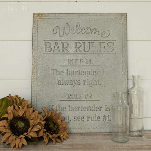 Bar Rules Sign Ragon House
