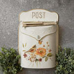 Birds With Flowers Post Mailbox