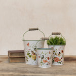 Spring Flowers & Birds Bucket