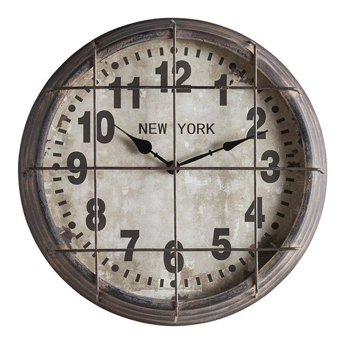 Antiqued Subway Clock - Vintage Crossroads