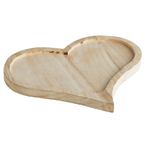 Wooden Heart Tray - Vintage Crossroads