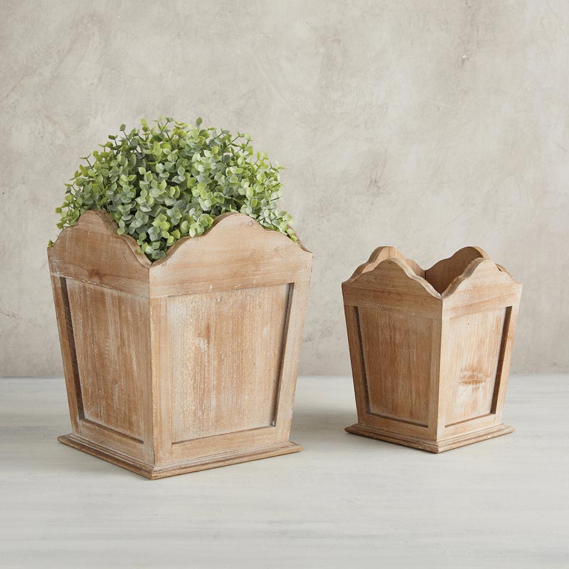 Wooden Square Container Set