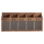 Five-Slot Wood Wall Storage Bin