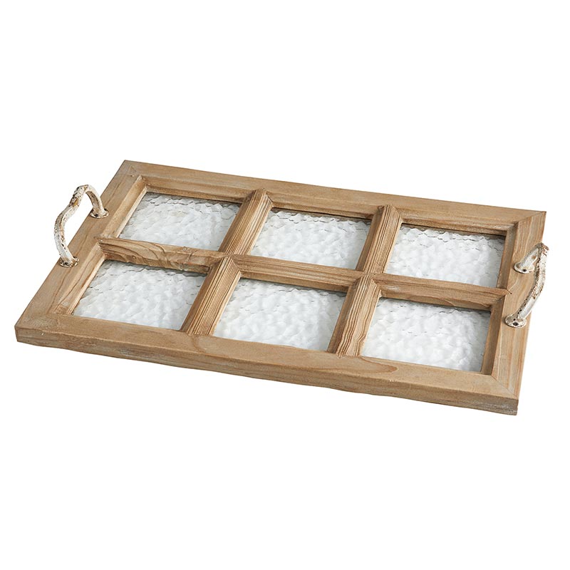 Six Pane Wood Window Tray