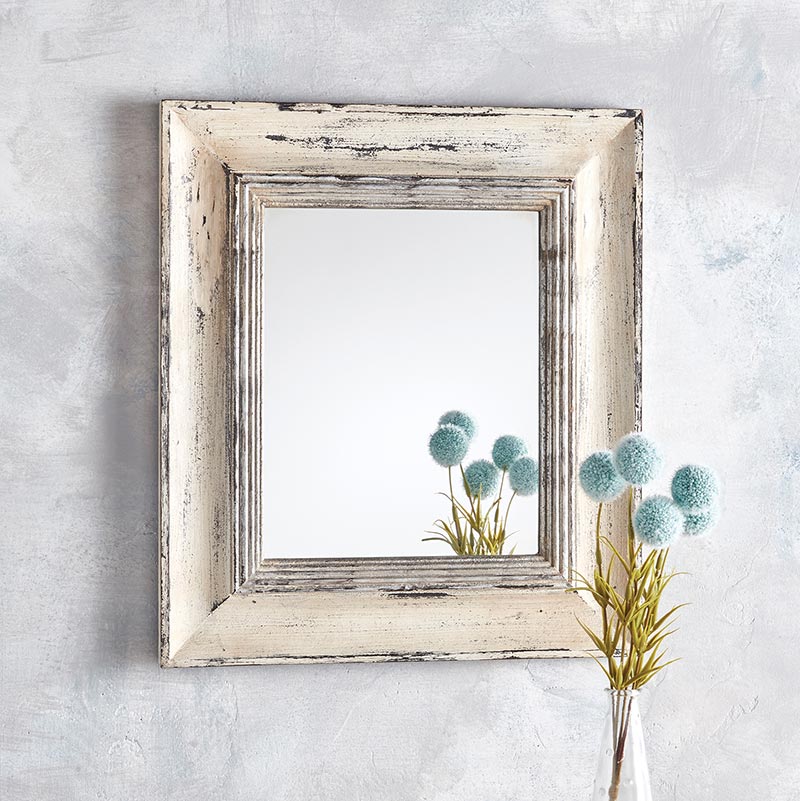 Wood Rimmed Wall Mirror