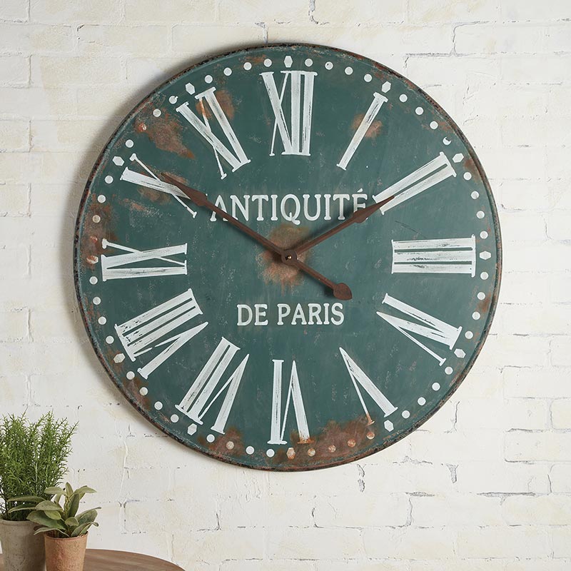 Antiqued Wall Clock