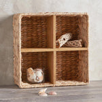 Water Hyacinth Four-Panel Woven Basket
