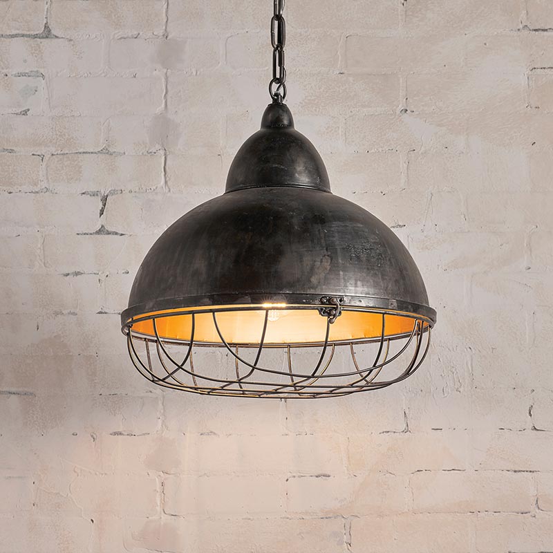 Black Cage Hanging Light