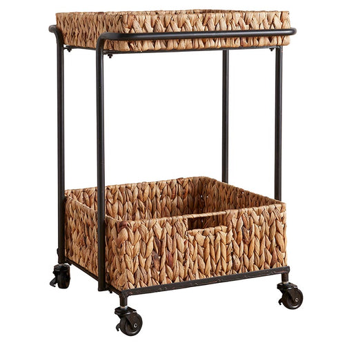 Water Hyacinth Two-Tier Cart
