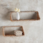 Water Hyacinth Beaded Woven Wall Shelf