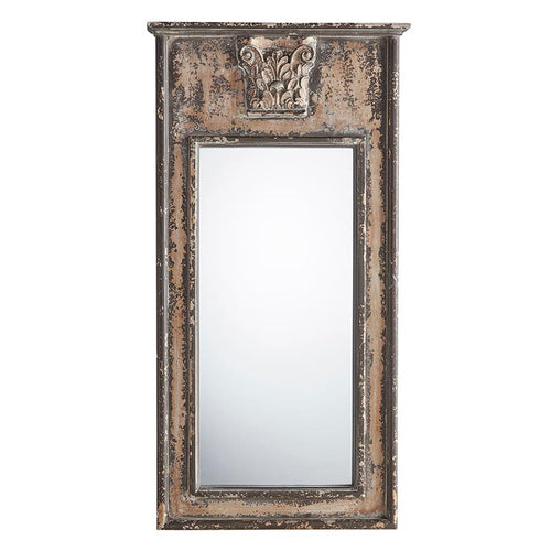 Heavily Distressed Wood Mirror