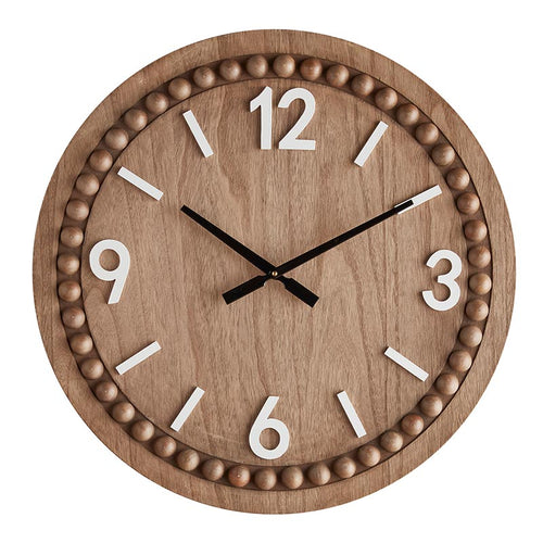 Beaded Wood Wall Clock