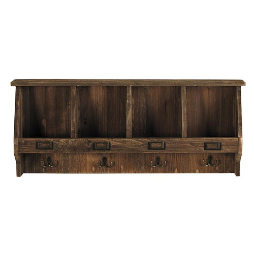 Rustic Wood Shelf Rack