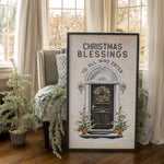 Black Christmas Blessings Sign - Vintage Crossroads