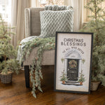 Black Christmas Blessings Sign - Vintage Crossroads