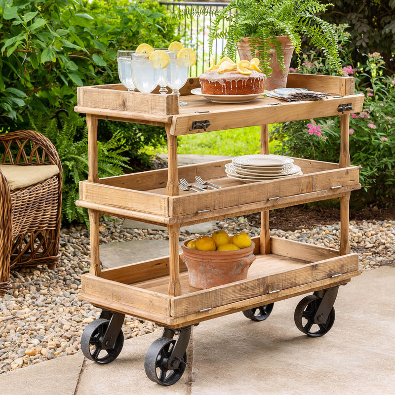 Wooden Bakery Cart