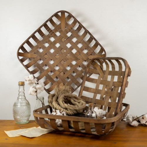 Square Tobacco Basket VIP Home And Garden