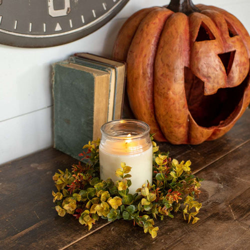 Eucalyptus & Boxwood Candle Ring Ragon House