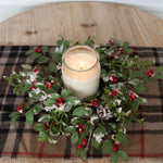 Glittered Holly, Berry & Pinecone Wreath Ragon House