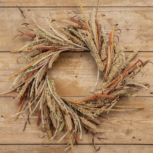 Beige & Orange Foxtail Wreath Ragon House