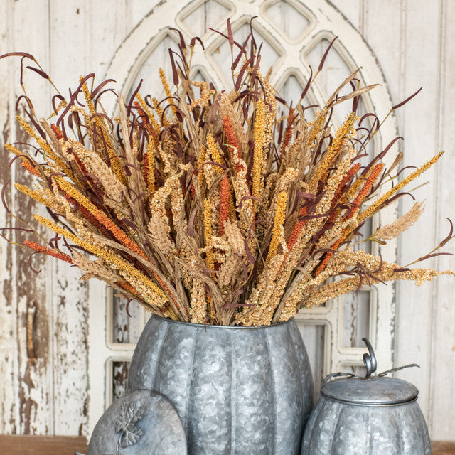 Beige & Orange Foxtail Wreath Ragon House