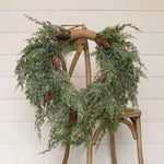 Icy Cedar Hanging Wreath With Cones Ragon House