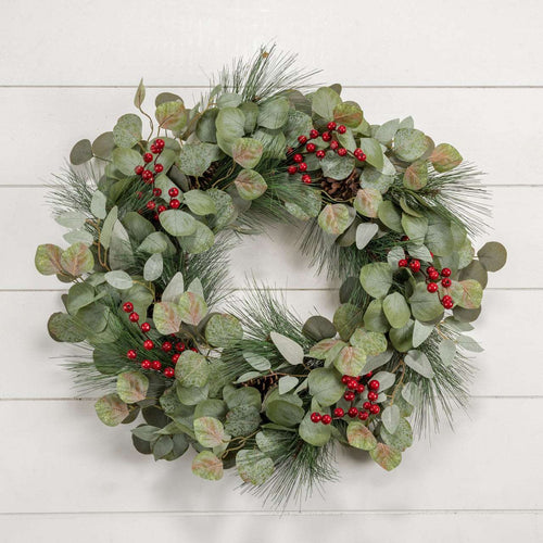 Eucalyptus With Berries & Pinecones Ragon House