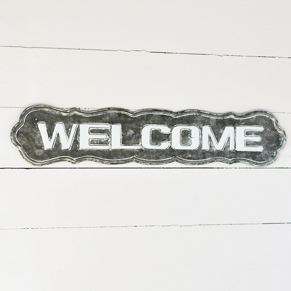Tin Welcome Sign Pd Home & Garden