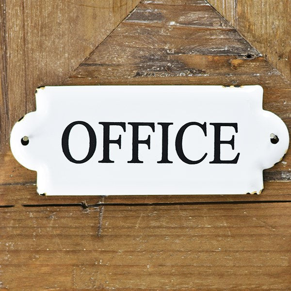 Mini Tin Office Sign Pd Home & Garden