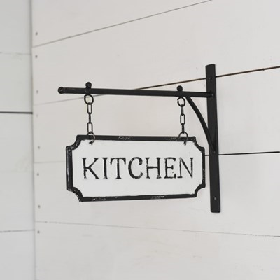 Hanging Tin Kitchen Sign Pd Home & Garden