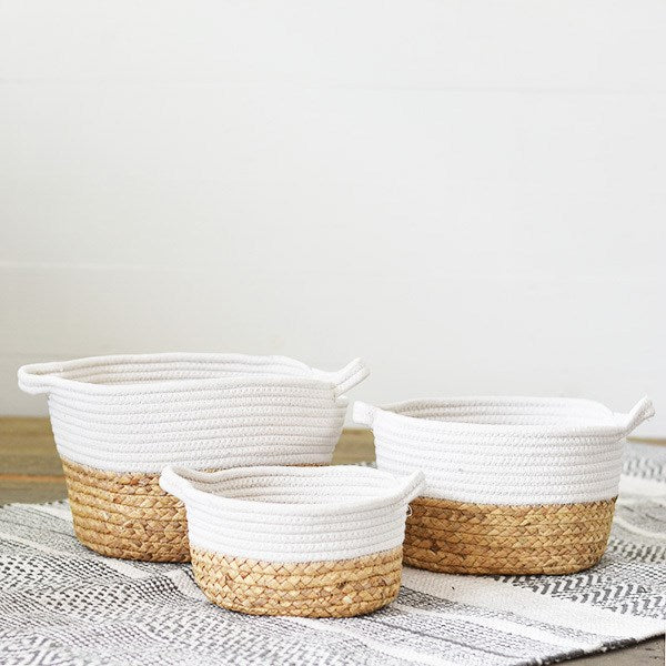 Round Rope And Seagrass Basket Pd Home & Garden