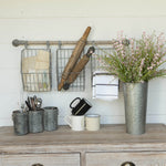 Wall Rack With Wire Pocket Baskets