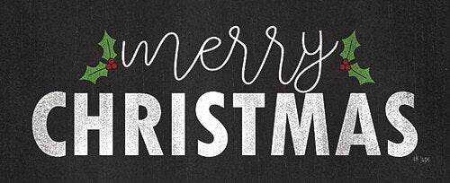 Black Merry Christmas Block Sign Jan Michaels