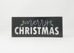 Black Merry Christmas Block Sign Jan Michaels