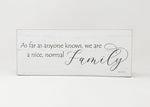 Normal Family Block Sign Jan Michaels