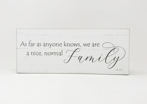 Normal Family Block Sign | Vintage Crossroads