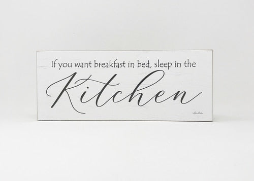 Breakfast In Bed Block Sign Jan Michaels