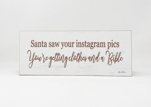 Christmas Instagram Block Sign Jan Michaels