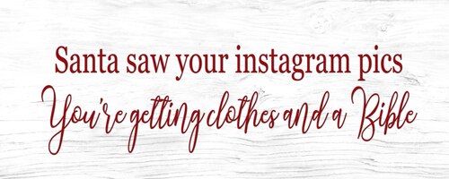 Christmas Instagram Block Sign Jan Michaels