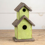 Galvanized Green Birdhouse