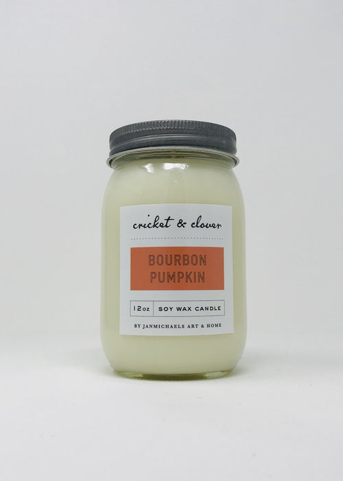 Bourbon Pumpkin Mason Jar Candle Vintage Crossroads