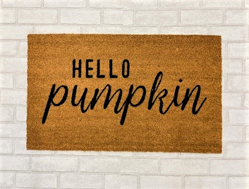 Hello Pumpkin Door Mat Jan Michaels