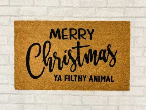 Merry Christmas Ya Filthy Animal Door Mat Jan Michaels