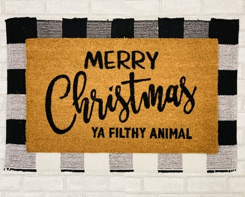 Merry Christmas Ya Filthy Animal Door Mat Jan Michaels