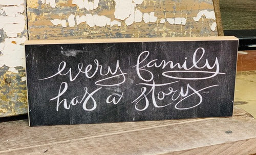Every Family Block Sign Jan Michaels