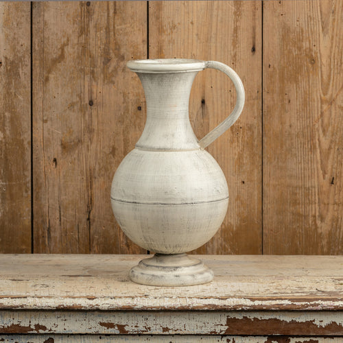 Aged White Olpe Vase