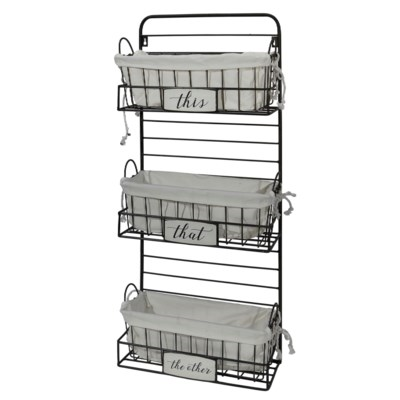 Metal Tiered Shelf With Baskets VIP Home And Garden